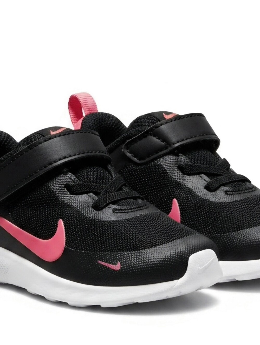 Nike Kids Black and Pink Slip-On Sneakers Size 6C